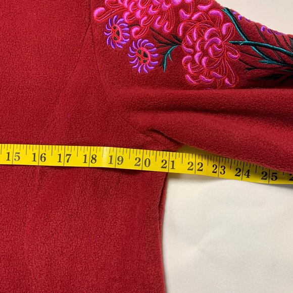 Bob Mackie Floral Embroidered Fleece Jacket - Picture 12 of 14